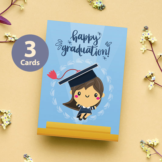 blank card for graduation woman girl
