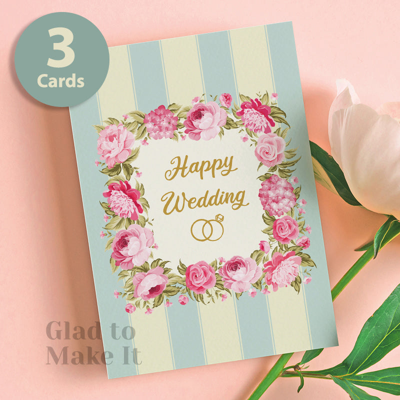 blank card happy wedding