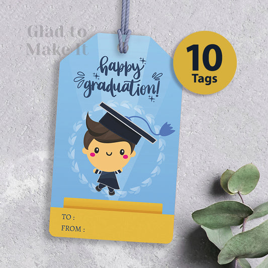 Hang Tag happy graduation man boy