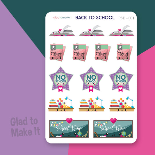 Planner Journal sticker back to school