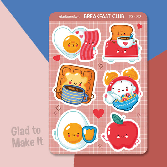 Planner journal stickers breakfast club