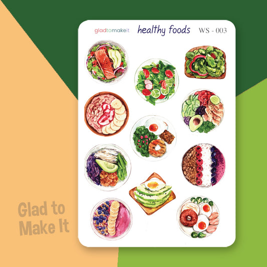 planner journal sticker healthy foods