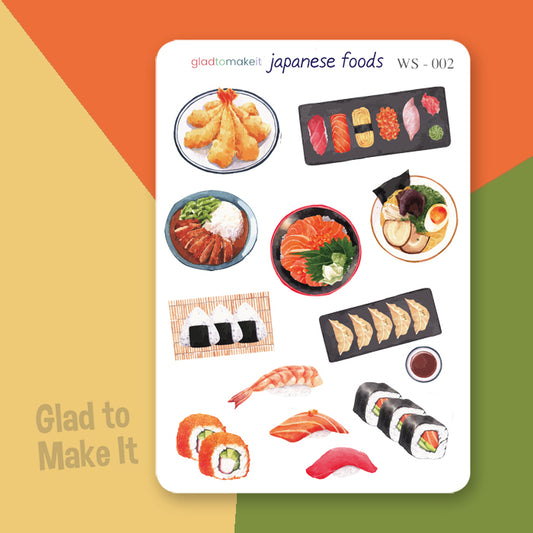 planner journal sticker japanese foods