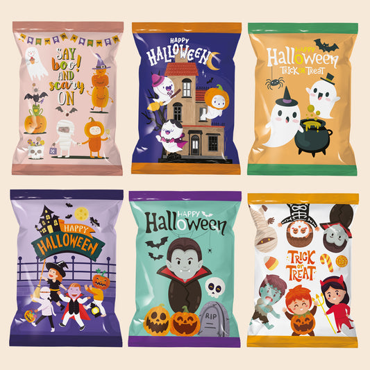 Halloween printable chip bag label template