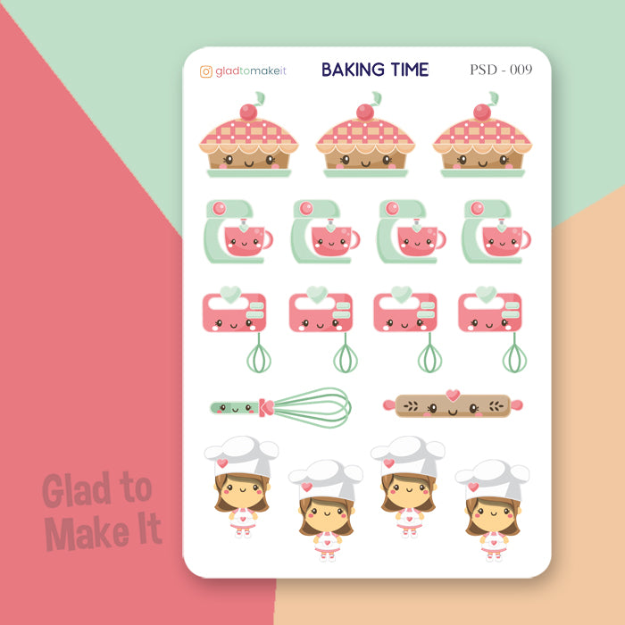 Planner journal sticker baking time