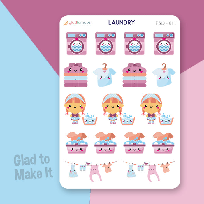 planner journal sticker laundry