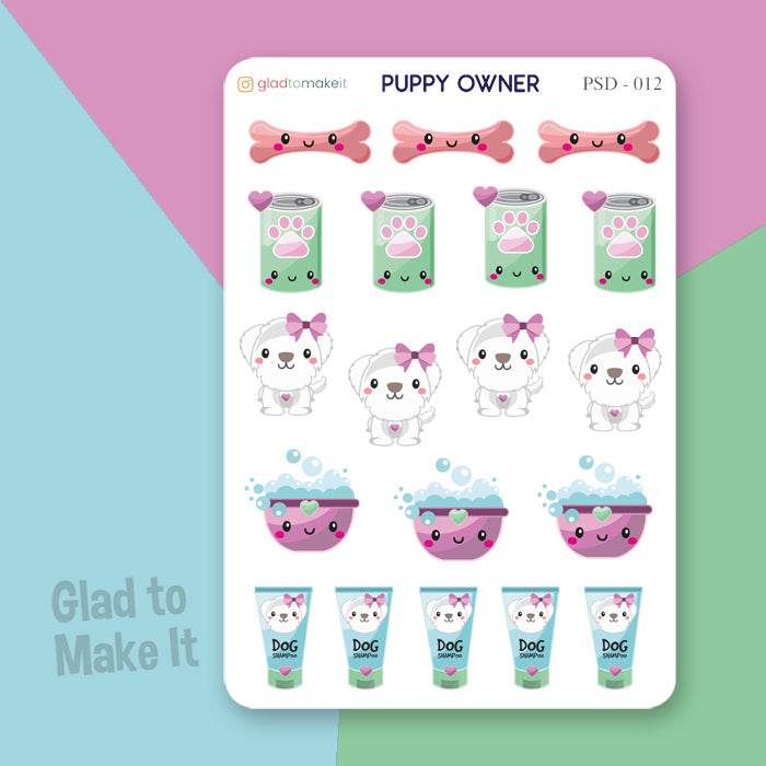 planner journal sticker puppy owner