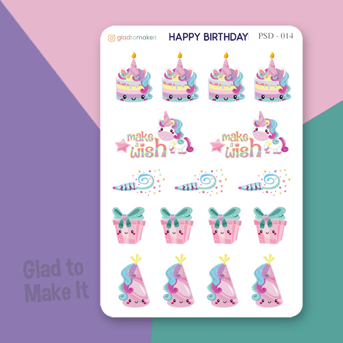 planner journal sticker happy birthday