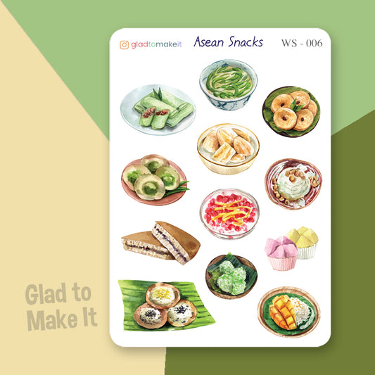 planner journal sticker asean snacks