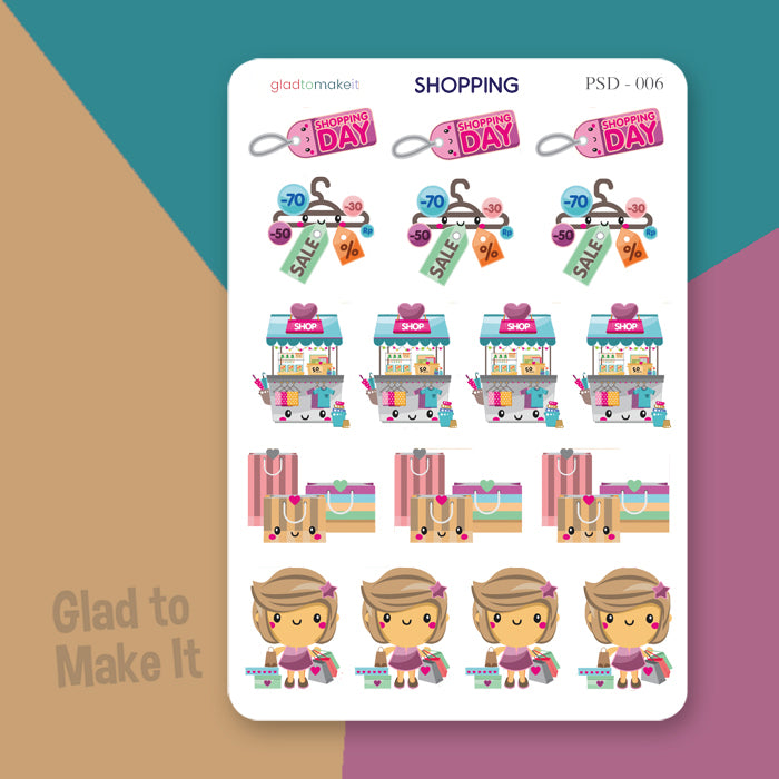 planner journal sticker shopping